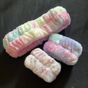 Spa Headband and Wristbands for face